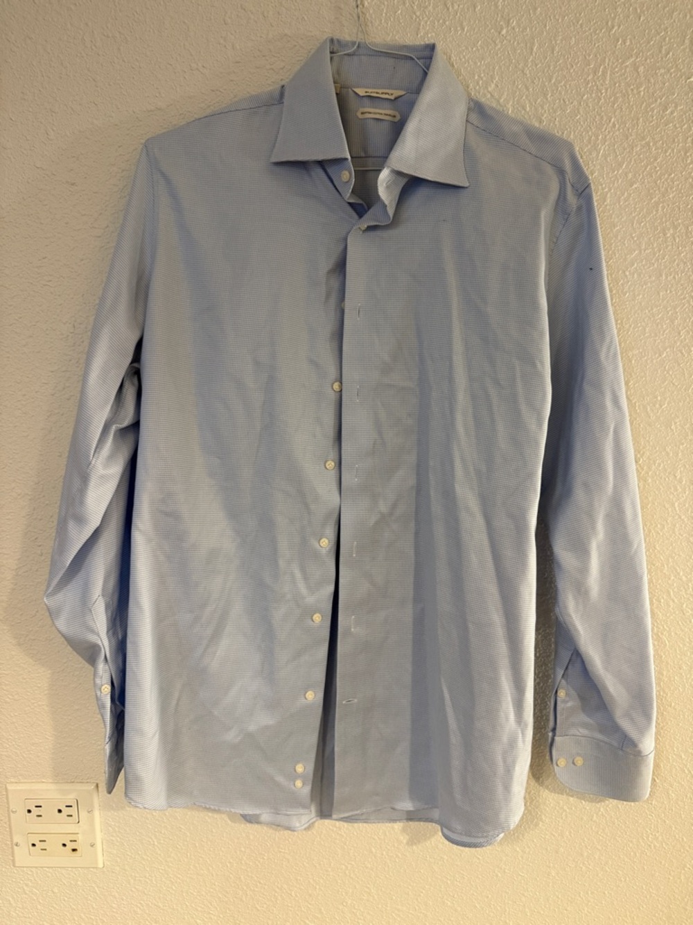 Suitsupply Light Blue Dress Shirt - Spread Collar